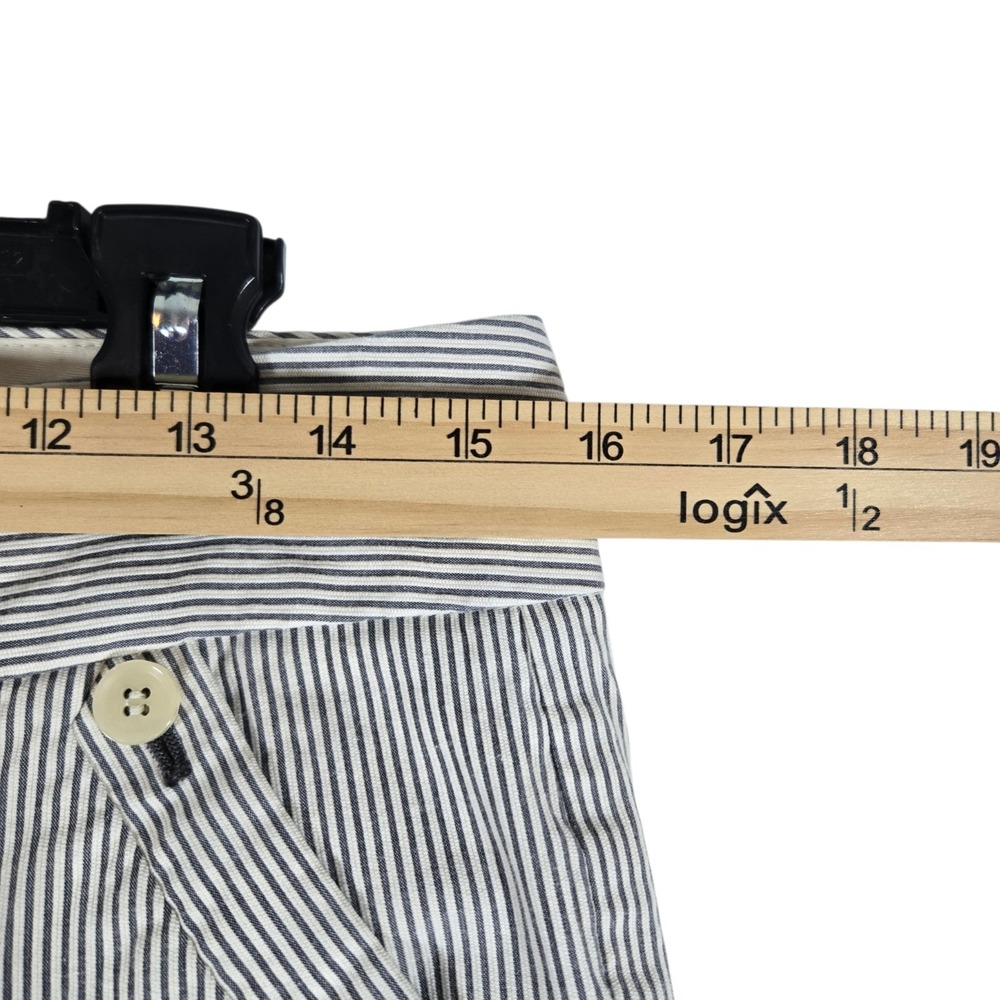 The Limited Drew Fit Pants Womens 6 Gray Striped Seersucker Bootcut Low Rise - Picture 5 of 9